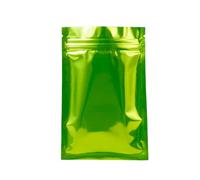 Mylar Bags for Zip Reusable Small Aluminum Foil Lock Package Bag Candy DIY Chocolate Coffee Nut Food Long Term Storage Zipper Lock Packaging Bag with Tear Notch (Green, 2.3x3.1 inch)