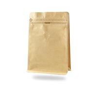 Mylar bags,Resealable bags, 25pcs Thick Flat Bottom Coffee Bean Mylar Package Bags with Valve(Kraft With Valve,250g (0.5lb))