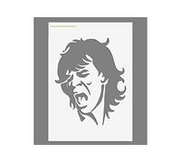 Mylar Stencil 'Mick Jagger' Wall Art Reusable, A5/A4/A3 Stencil Sizes 190 Micron (190 Micron (A4 297mm x 210mm))