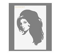 MylarStencil | Amy Winehouse| Paint Stencil Reusable, Wall Art, A5/A4/A3 Stencil Sizes 190 Micron (1) (190 Micron (A3 420mm x 297mm))