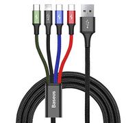 Cable USB Baseus Fast 4in1 2xUSB-C / Lightning / Micro 3.5A 1.2m (black)