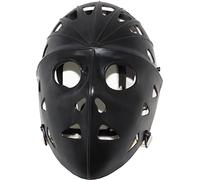 MyLec Pro Goalie Mask, Youth Hockey, High-Impact, Ventilation Holes & Adjustable Elastic Straps, Secure Fit, Halloween Mask (Black,Medium)