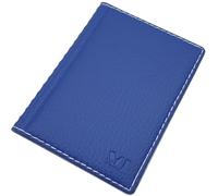 myledershop Elegant ID Card Holder / ID Card Holder with Contrast Stitching 12 Compartments MJ-Design Germany Made in EU Designs, Design 2 / Blue, standard size, ID pocket