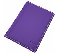 myledershop Elegant ID Card Holder / ID Card Holder with Contrast Stitching 12 Compartments MJ-Design Germany Made in EU Designs, Design 2 / Purple, Einheitsgröße, ID pocket