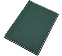 myledershop Elegant ID Card Holder / ID Card Holder with Contrast Stitching 12 Compartments MJ-Design Germany Made in EU Designs, Design 2 / Dark Green, standard size, ID pocket