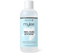 Mylee 100% Pure Acetone (1000ml) - Gel Nail Polish Remover | Maximum Strength Professional Soak-Off for UV/LED Acrylics Nail Tips & Glue - Made in the UK