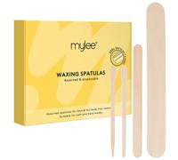 Mylee Assorted Disposable Wooden Waxing Spatulas, Pack of 200, Smooth & Natural Wooden Sticks, 4 Sizes for Precision Hair Removal, Soft or