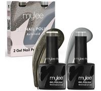 Mylee Gel Nail Polish Duo Colour Set 2x10ml [Asteroid Duo] UV/LED Soak-Off Nail Art Manicure Pedicure for Professional, Salon & Home Use [Autumn/Winter 2023] - Long Lasting & Easy to Apply