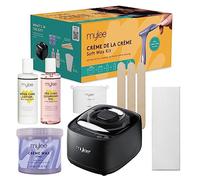 Mylee Creme De La Creme Wax Kit - Complete Professional Home Waxing Set for Silky Smooth Skin, Includes Digital Wax Heater, Lilac Soft Crème Wax, Paper Strips, Waxing Spatulas, Pre & After Care Gel