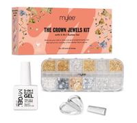Mylee Crown Jewels Nail Art Kit, 12-Piece Set + 5 in 1 Clear Builder Gel