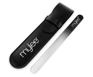 Mylee Crystal Nail File with Case - Hygienic and Long Lasting Professional Manicure with 5 Year Guarantee, for Salon and Home Use