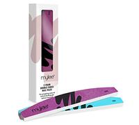 Mylee Dual Grit Foam Nail Files 100/180 Grit - Pack of 2 - Professional Salon-Quality Manicure at Home, File & Contour, Suitable for Acrylic, Natural Nails and Gel Polish Removal, Prep, Shape & Repair