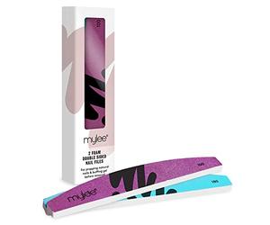 Mylee Dual Grit Foam Nail Files 200/280 Grit - Pack of 2 - Dual Sided Buffer, Professional Salon-Quality Manicure at Home, Prep, Buff & Perfect Nails, Smooth and Add Shine
