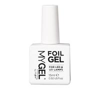 Mylee Foil Gel - Adhesive Gel for Nail Art Foil Transfers & Decorations, UV/LED Nail Polish Coat, 15ml (Clear)