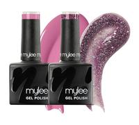 Mylee Gel Nail Polish 2x8ml [Amethyst Dreams] - UV/LED Soak-Off Nail Art | Manicure Pedicure for Professional, Vegan & Cruelty Free, Salon & Home Use - Long Lasting & Easy to Apply