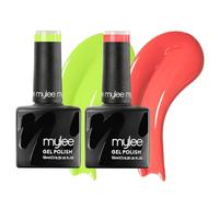 Mylee Gel Nail Polish Duo 2x10ml [Neon Bounce] - UV/LED Soak-Off Nail Art Manicure Pedicure for Professional, Salon & Home Use - Long Lasting & Easy to Apply, Vegan & Cruelty Free