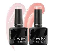 Mylee Gel Nail Polish Duo 2x8ml [Blushing Bride] - UV/LED Soak-Off Nail Art | Manicure Pedicure for Professional, Vegan & Cruelty Free, Salon & Home Use - Long Lasting & Easy to Apply