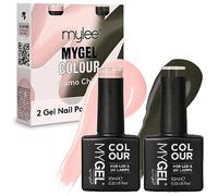 Mylee Gel Nail Polish Duo Colour Set 2x10ml [Camo Chick] UV/LED Soak-Off Nail Art Manicure Pedicure for Professional, Salon & Home Use - Long Lasting & Easy to Apply