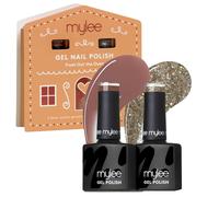 Mylee Gel Nail Polish Duo Set 2x8ml [Fresh Out The Oven] - Bake Me Happy Collection - UV/LED Soak-Off Nail Art Manicure Pedicure for Professional, Salon & Home Use, Long Lasting [Christmas 2025]