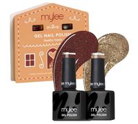 Mylee Gel Nail Polish Duo Set 2x8ml [Quality Treats] - Bake Me Happy Collection - UV/LED Soak-Off Nail Art Manicure Pedicure for Professional, Salon & Home Use, Long Lasting [Christmas 2025]
