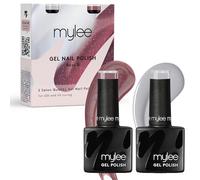 Mylee Gel Nail Polish Duo Set 2xDuo Set 2x8ml [Boss B] - UV/LED Soak-Off Nail Art Manicure Pedicure for Professional, Salon & Home Use - Long Lasting & Easy to Apply