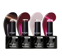 Mylee Gel Nail Polish Quad Set 4x8ml [Day In, Day Out] - UV/LED Nail Art | Manicure Pedicure for Professional, Salon & Home Use - Long Lasting & Easy to Apply