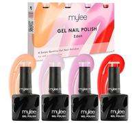 Mylee Gel Nail Polish Quad Set 4x8ml [Eden] - Spring/Summer Range - UV/LED Soak-Off Nail Art Manicure Pedicure for Professional, Salon & Home Use - Long Lasting & Easy to Apply
