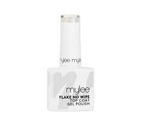 Mylee Gel Nail Polish Top Coat - UV/LED Soak-Off Nail Art Manicure Pedicure for Professional & Home Use, Long Lasting & Easy to Apply, Vegan & Cruelty Free (Iridescent Flake No-Wipe Top Coat, 10ml)