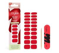 Mylee Gel Nail Wraps - 20 Pre-Cured Gel Stickers for Instant Mani - No Lamp Needed, Chip-Resistant, Glossy Finish, Lasts Up to 14 Days - Easy to Apply, Vegan & Cruelty-Free (0033 - French Cancan)