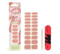 Mylee Gel Nail Wraps [Candy Floss] - 10 Pre-Cured Gel Stickers for Instant Mani - No Lamp Needed, Chip-Resistant, Glossy Finish, Lasts Up to 14 Days - Easy to Apply, Vegan & Cruelty-Free