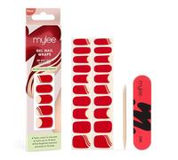 Mylee Gel Nail Wraps [Lady in Red] - 20 Pre-Cured Gel Stickers | Instant Mani, No Lamp Needed, Chip-Resistant, Glossy Finish, Lasts Up to 14 Days, Easy to Apply - Vegan & Cruelty-Free