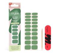 Mylee Gel Nail Wraps [Olive Grove] - Solid Colour Range - 10 Pre-Cured Gel Stickers for Instant Mani - No Lamp Needed, Chip-Resistant, Glossy Finish, Lasts Up to 14 Days - Vegan & Cruelty-Free