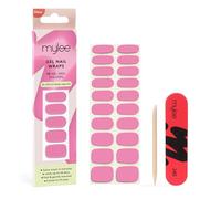 Mylee Gel Nail Wraps [Peony] - 10 Pre-Cured Gel Stickers for Instant Mani - No Lamp Needed, Chip-Resistant, Glossy Finish, Lasts Up to 14 Days - Easy to Apply, Vegan & Cruelty-Free