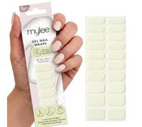 Mylee Gel Nail Wraps [Snow Slopes] - 20 Pre-Cured Gel Stickers | Instant Mani, No Lamp Needed, Chip-Resistant, Glossy Finish, Lasts Up to 14 Days - Easy to Apply