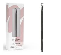 Mylee Gel Scraper - Professional, Sleek, Matte Black, Stainless Steel, Non-Slip, Salon-Quality Gel Scraper for Quick and Easy Removal of Gel Polish