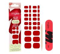 Mylee Gel Toe Nail Wraps [French Cancan] 30 Pre-Cured Stickers for Pedicure | No Lamp Needed, Up to 21 Days of Wear, Salon-Quality Finish, Easy Peel and Stick, Chip-Free, No Dry Time, Long-Lasting