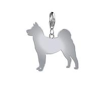 Mylee London Akita Silhouette Silver Charm - Yes - Clip On Charm