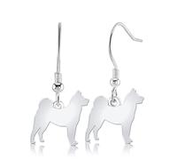 Mylee London Akita Silhouette Silver Earrings - No - Hook