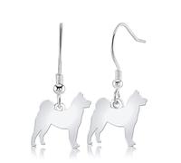 Mylee London Akita Silhouette Silver Earrings - Yes - Hook