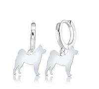 Mylee London Akita Silhouette Silver Earrings - Yes - Huggie Hoop