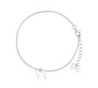 Mylee London Alaskan Malamute Silhouette Silver Chain Bracelet - Personalised - Yes