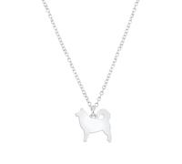 Mylee London Alaskan Malamute Silhouette Silver Necklace - Personalised - Yes