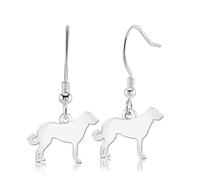 Mylee London Anatolian Shepherd Dog Silhouette Silver Earrings - No - Hook