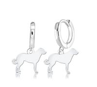 Mylee London Anatolian Shepherd Dog Silhouette Silver Earrings - No - Huggie Hoop