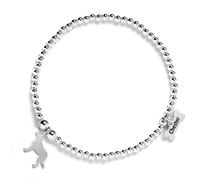 Mylee London Australian Cattle Dog Silhouette Silver Ball Bracelet - Personalised - No