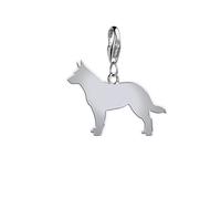 Mylee London Australian Cattle Dog Silhouette Silver Charm - Yes - Clip On Charm