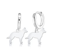 Mylee London Australian Cattle Dog Silhouette Silver Earrings - No - Huggie Hoop