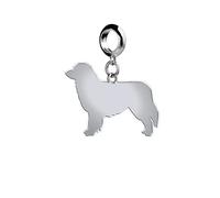 Mylee London Australian Shepherd Silhouette Silver Charm - No - Slider Charm
