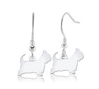 Mylee London Australian Terrier Silhouette Silver Earrings - Yes - Hook