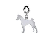 Mylee London Basenji Silhouette Silver Charm - No - Slider Charm